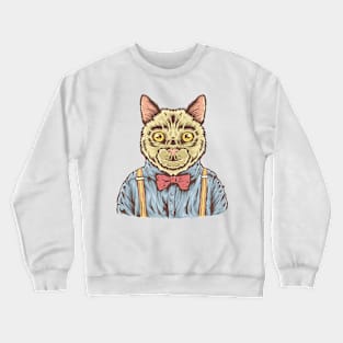 Cute Cat in Fashion Crewneck Sweatshirt